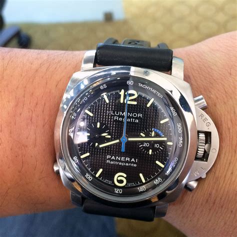 panerai luminor regatta rattrapante japanese replica pvd watch review|panerai luminor regatta chrono.